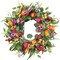 Spring Summer Wreath for Front Door 22 Inch Artificial Tulips Wreath with Eucalyptus Leaves Lavender Ferns Colorful Silk Flowers Butterflies for Home Farmhouse Indoor Outdoor Wall Decor